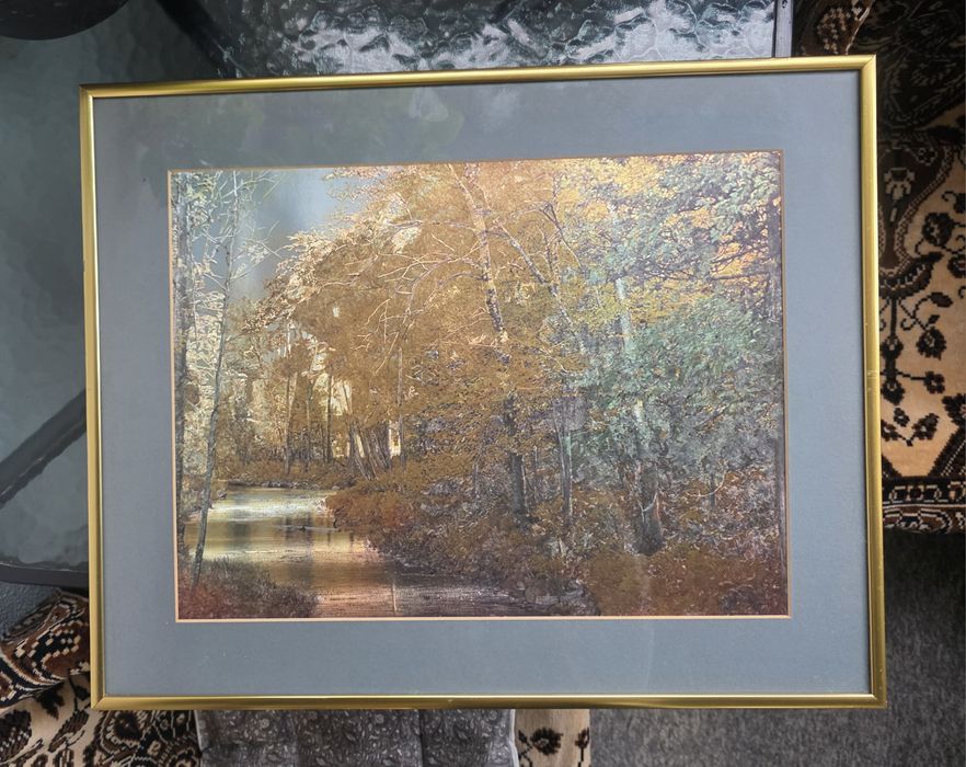 Tablou decorativ cu peisaj de pădure 52x42