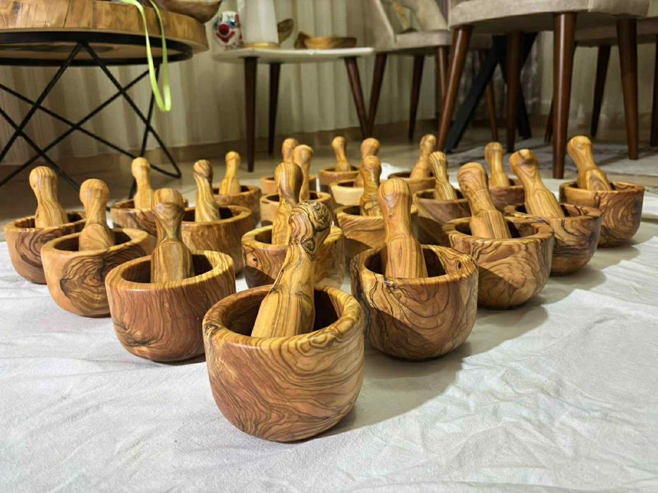 Дъски за мезета от маслиново дръвче, купи и ханчета