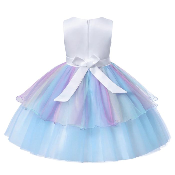 Rochie printesa petrecere unicorn broderie tulle 4-6 ani