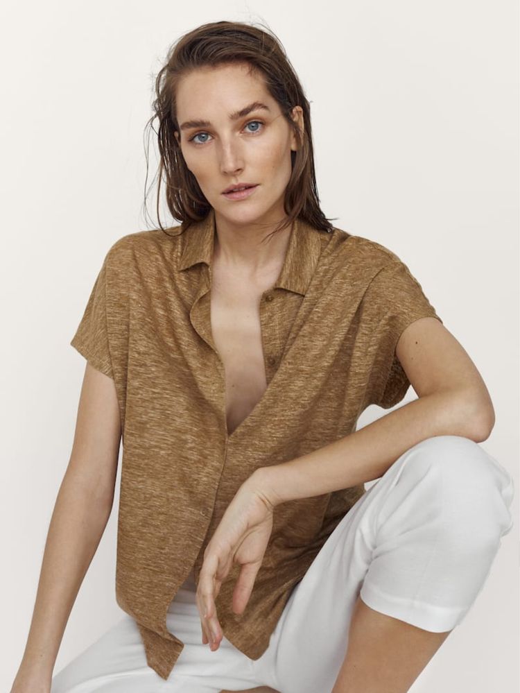 Tricou din in Massimo Dutti Limited Edition