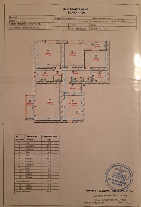 Vand sau schimb apartament 4 camere