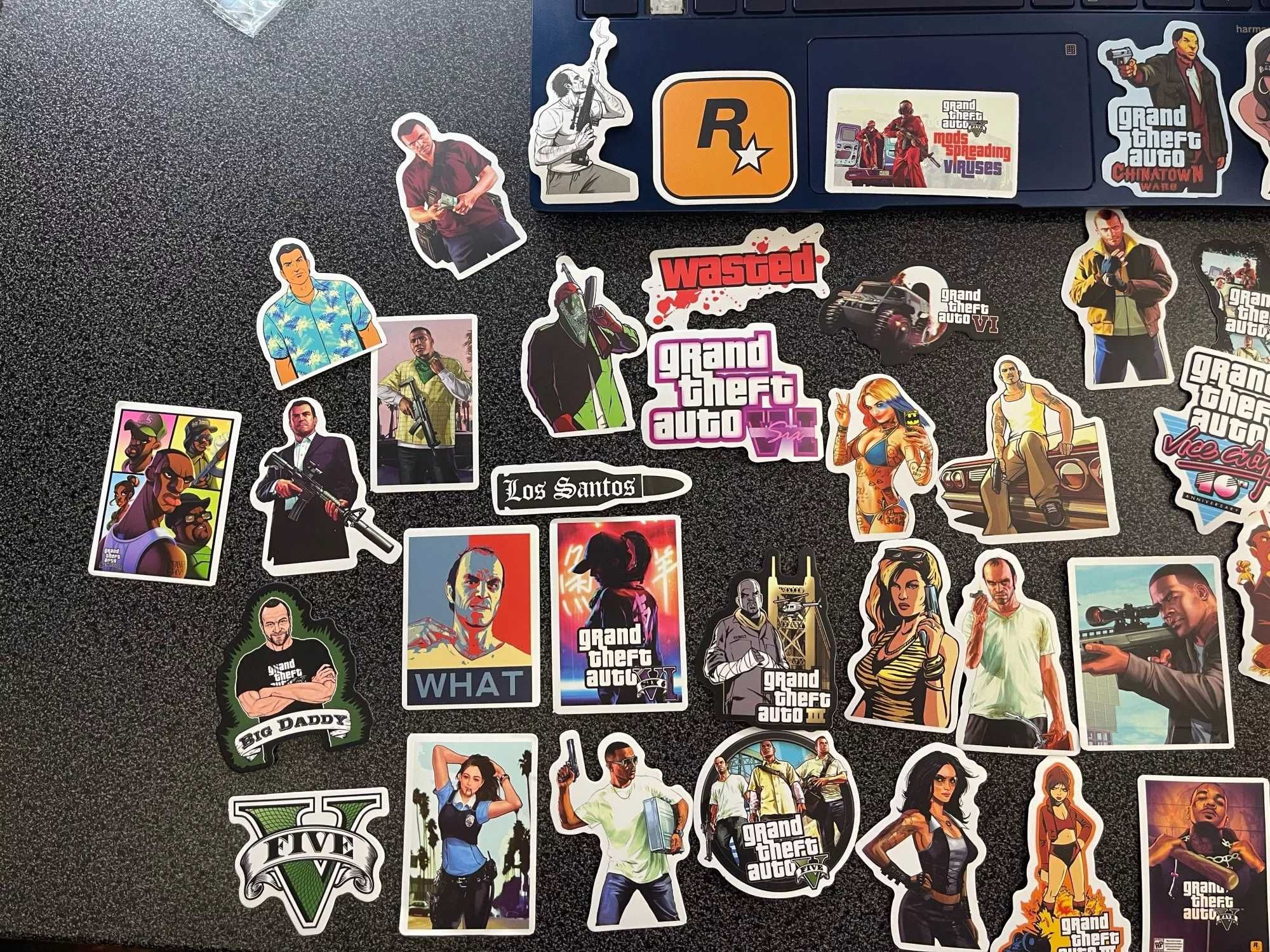Водоустойчиви стикери 50х бр "GTA-Grand Theft Auto (лаптопи,коли,PS4-5