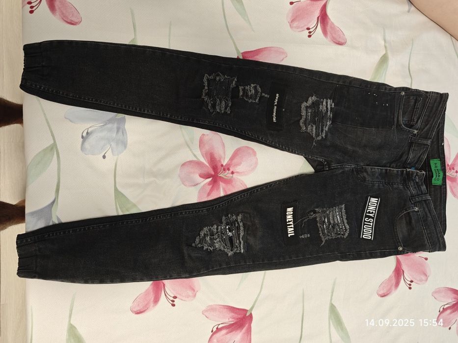 Джинсы зауженные черные мужские