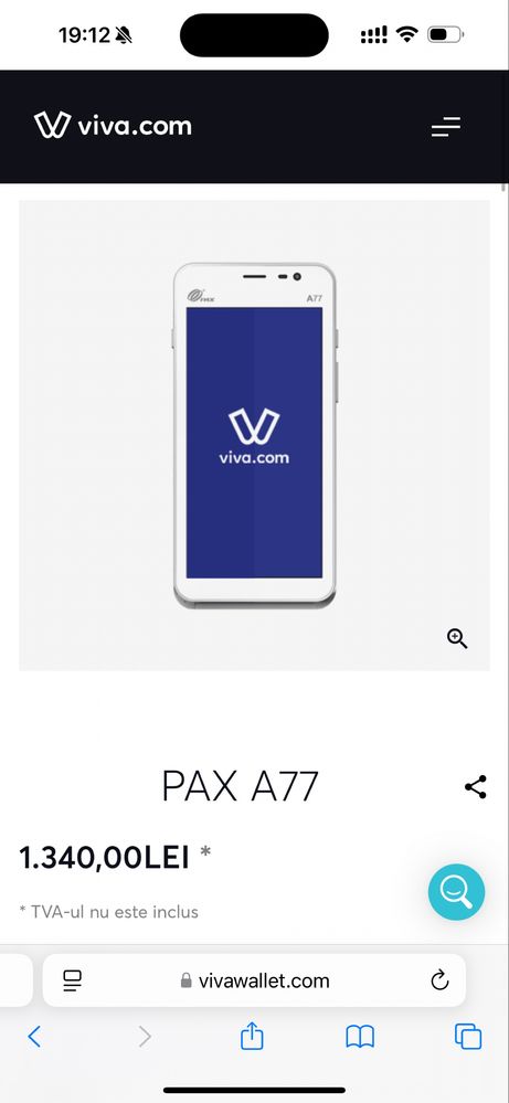POS Vivawallet PAX A77