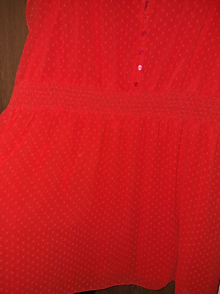 Tunica ,bluza rosie ,marime mare 52,54