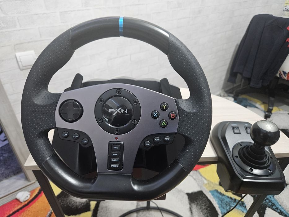 Руль игровой pxn с механической коробкой передач, с педалями