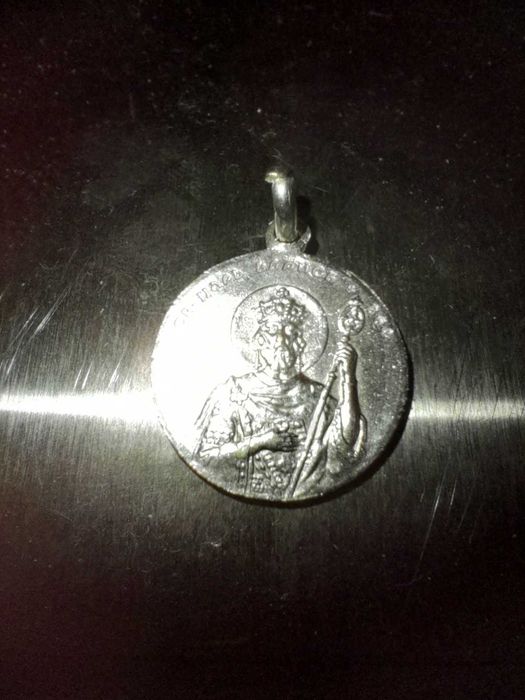 Сребърен медальон мъжки свети Цар  Борис