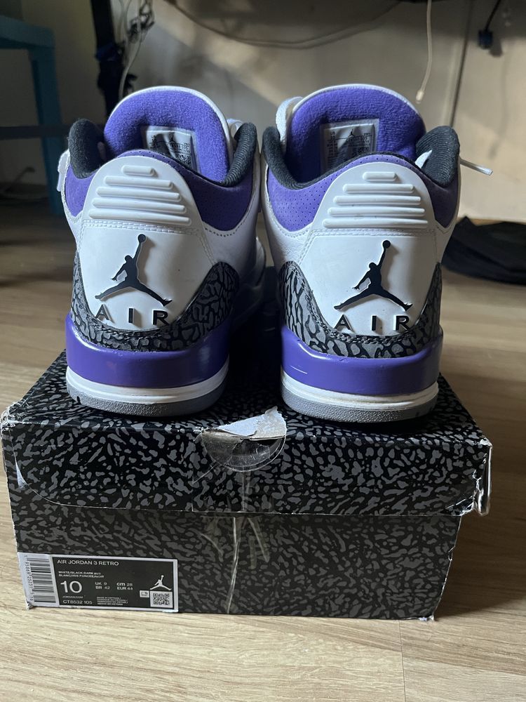 Jordan 3 Dark Iris(Nu Gucci, LV, Amiri, Off White)