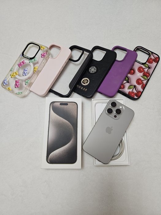 Iphone 15 pro 128GB baterie 90%, Full box, ca nou