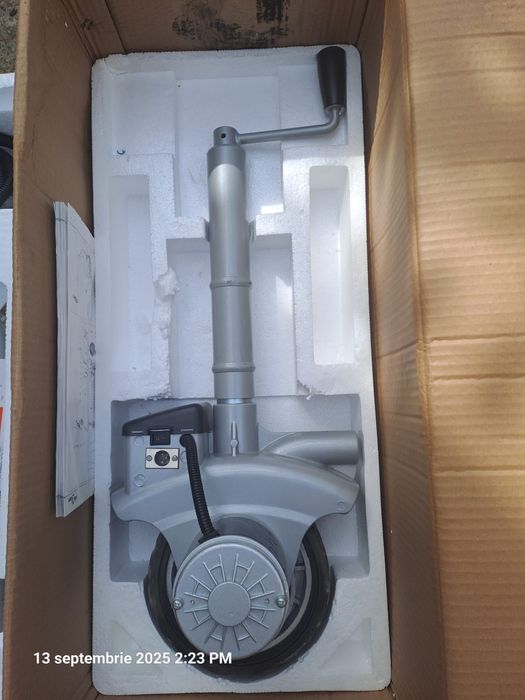 Roată de manevră pentru remorci motorizată, aluminiu 12 V 350 W