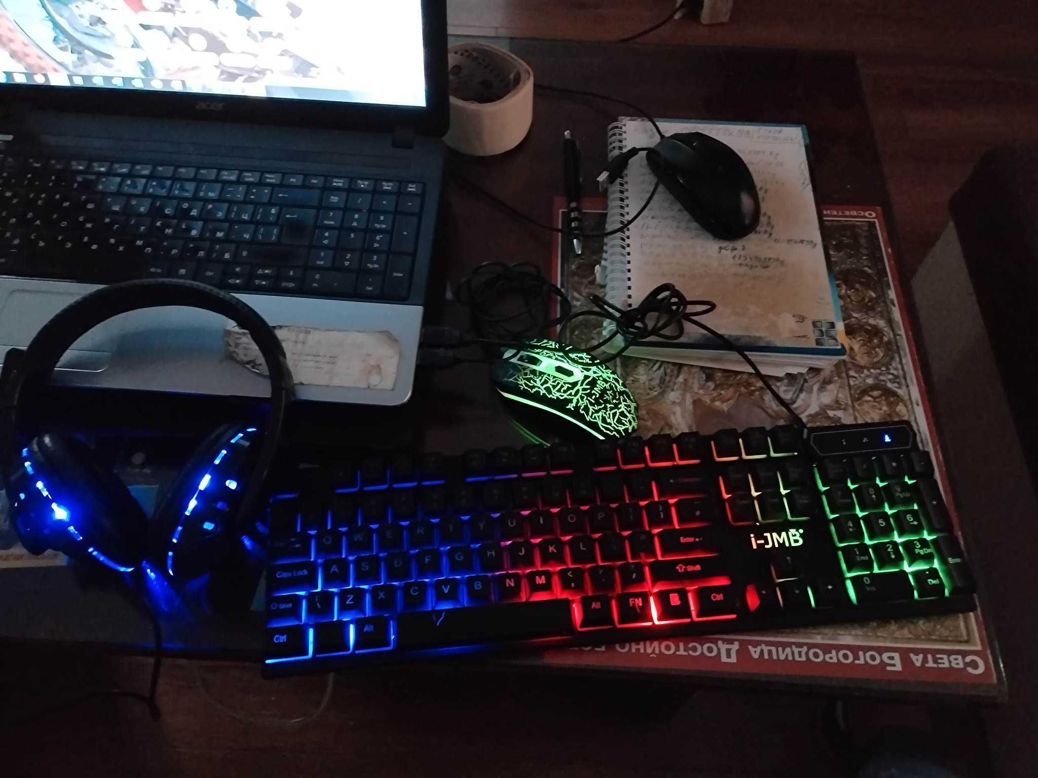 Геймърски комплект клавиатура мишка и слушалки