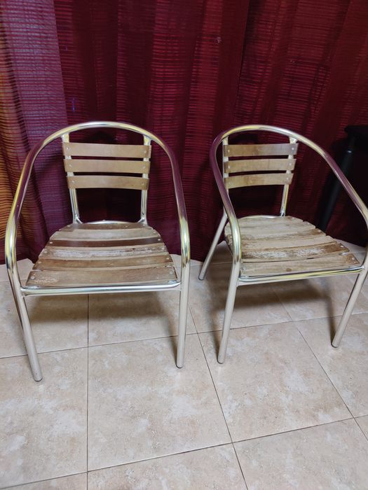 Градински столове от алуминий 2бр