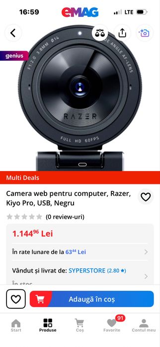 camera web kiyo pro razer