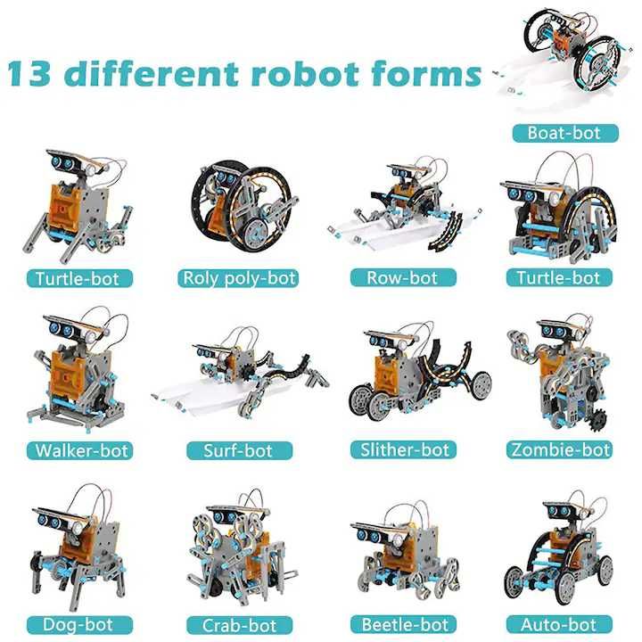 Set de creatie robot 13în1,pentru a construi diferite tipuri de roboti