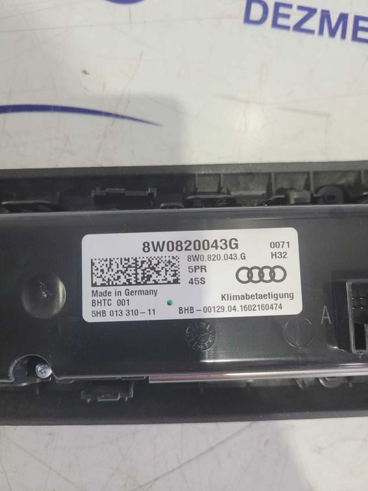 Climatronic Audi A4 B9 Allroad 2016 cod 8W0820043G