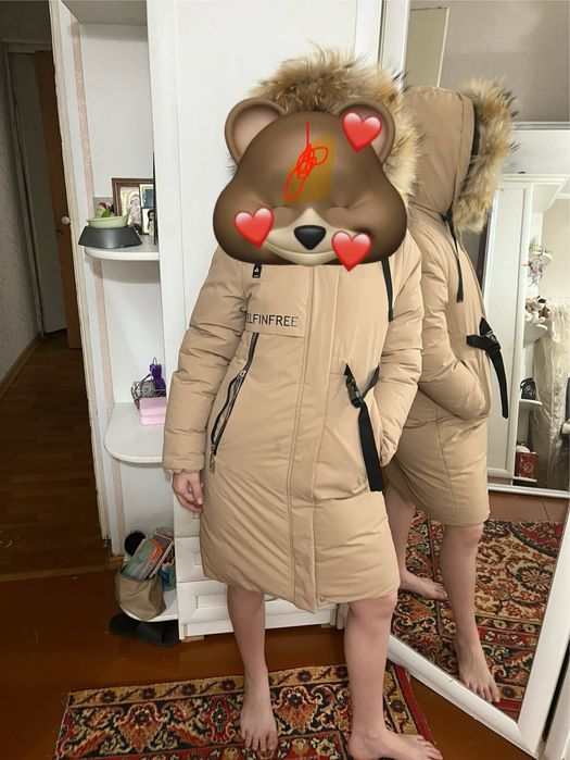 Куртка детская на 165 см, с мехом, очень теплая, мех отсиегивается……..