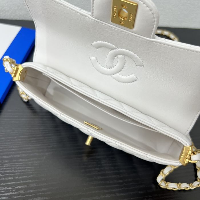 Geanta Chanel 22cm alb, tip Premium