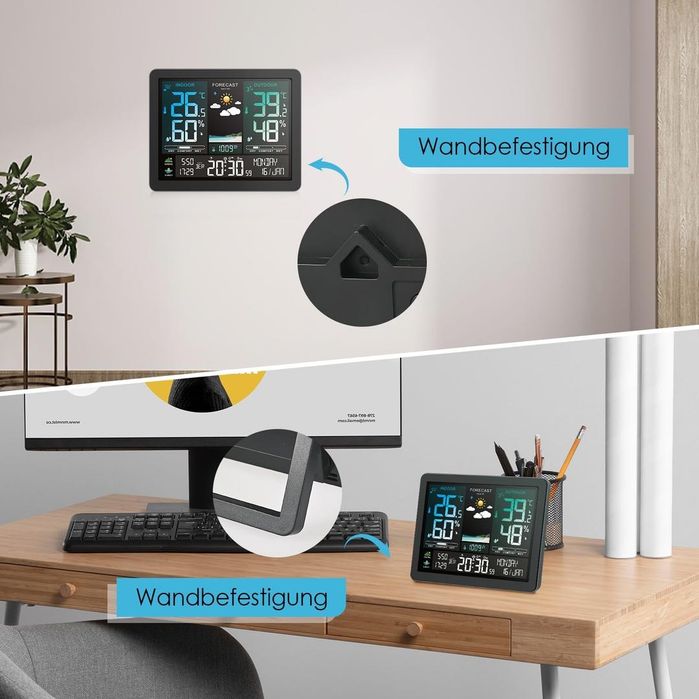 Statie meteo Herboom interior/exterior, temperatură, umiditate, vânt