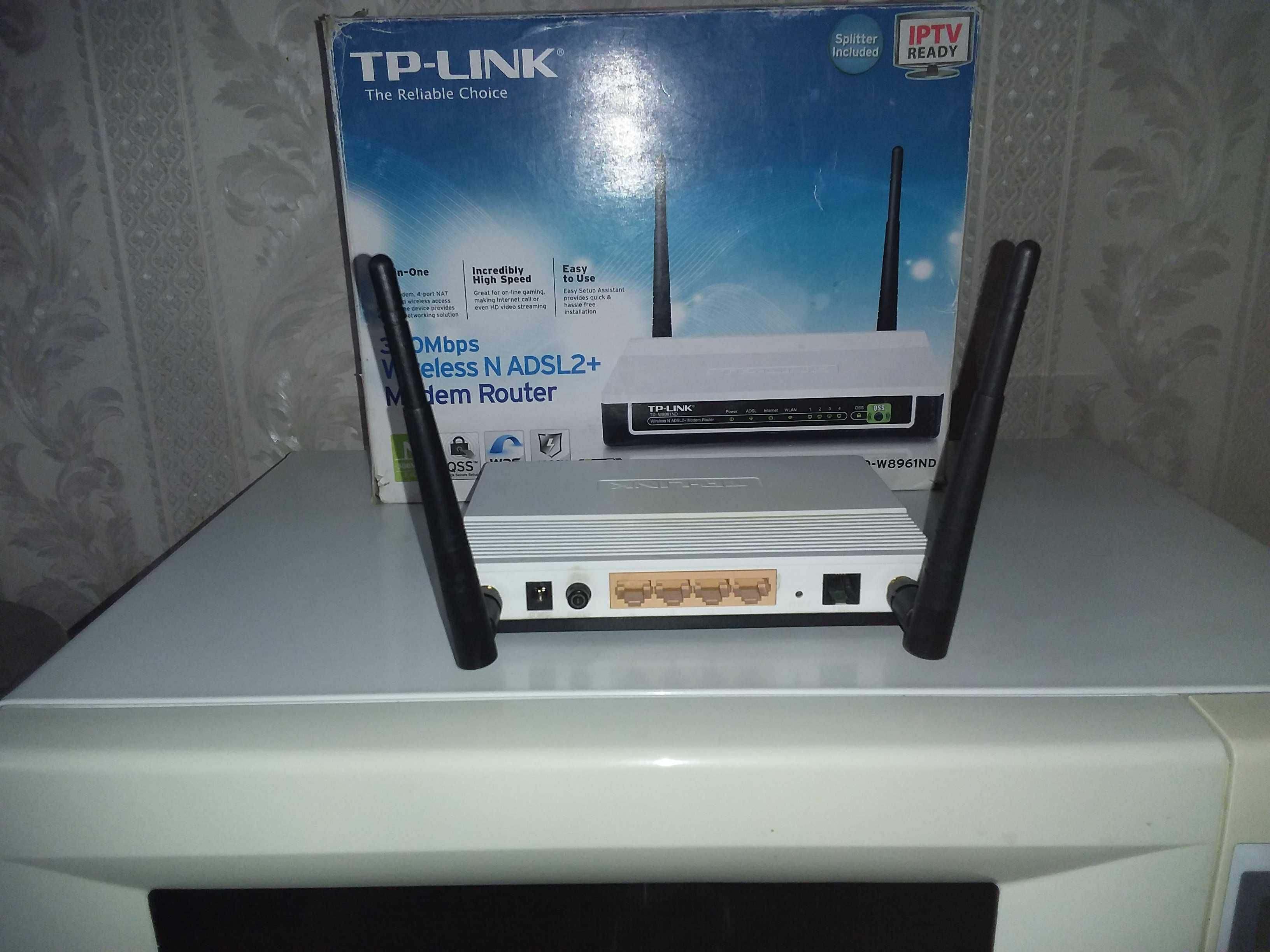 WI-FI router Вай-Фай роутер TP-LINK TD-W8961ND 300 Мбит/с ADSL2+ IPTV