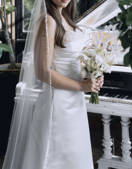 Свадебное платье ручной работы, сшито на заказ