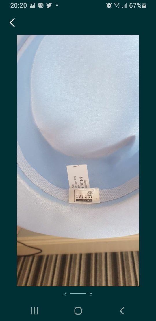 Pălărie pentru nuntă albastru