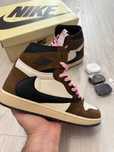 Adidasi Jordan 1 x Travis Scott Air High / Mocha Produs NOU Premium