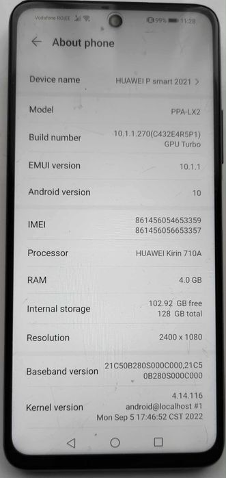 Vand telefon Huawey P Smart PPA-LX2