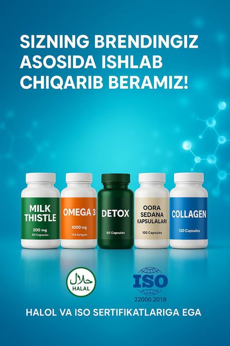 Sizning brendingiz asosida mahsulot ishlab chiqarib beramiz