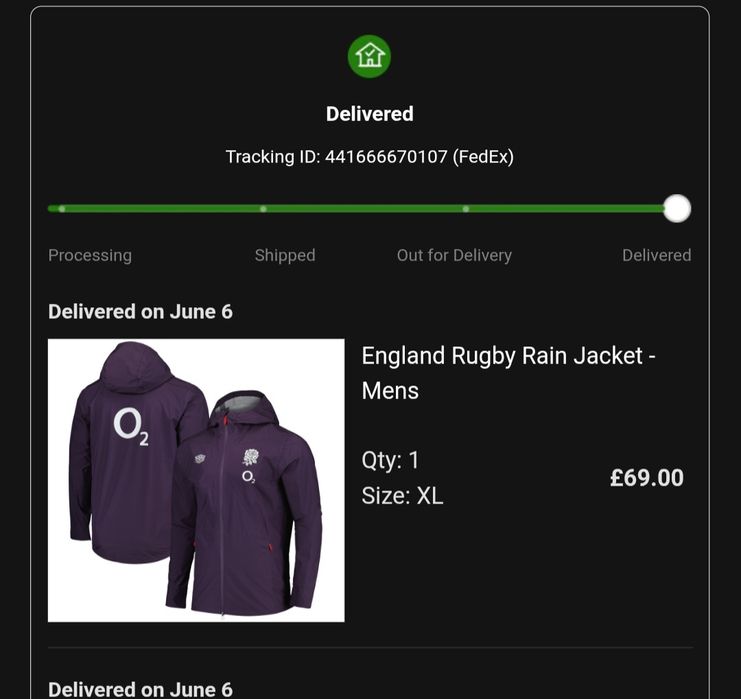 England Rugby Jachetă ploaie