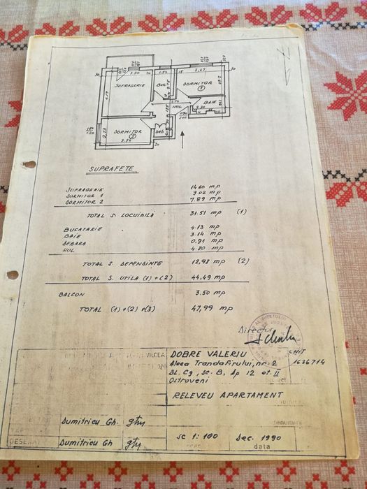 Vând apartament 3 camere