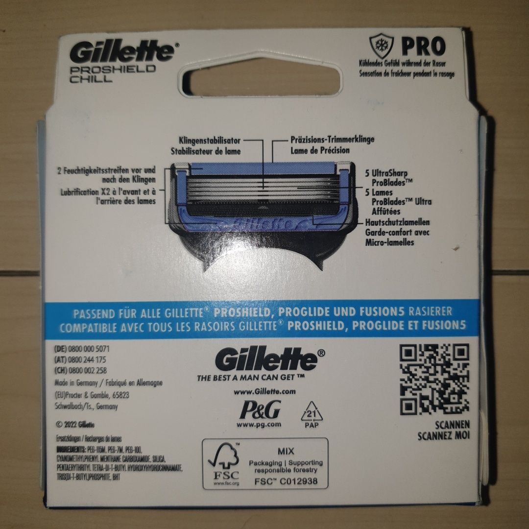 Set 6 rezerve Gillette Proshield Chill sigilat
