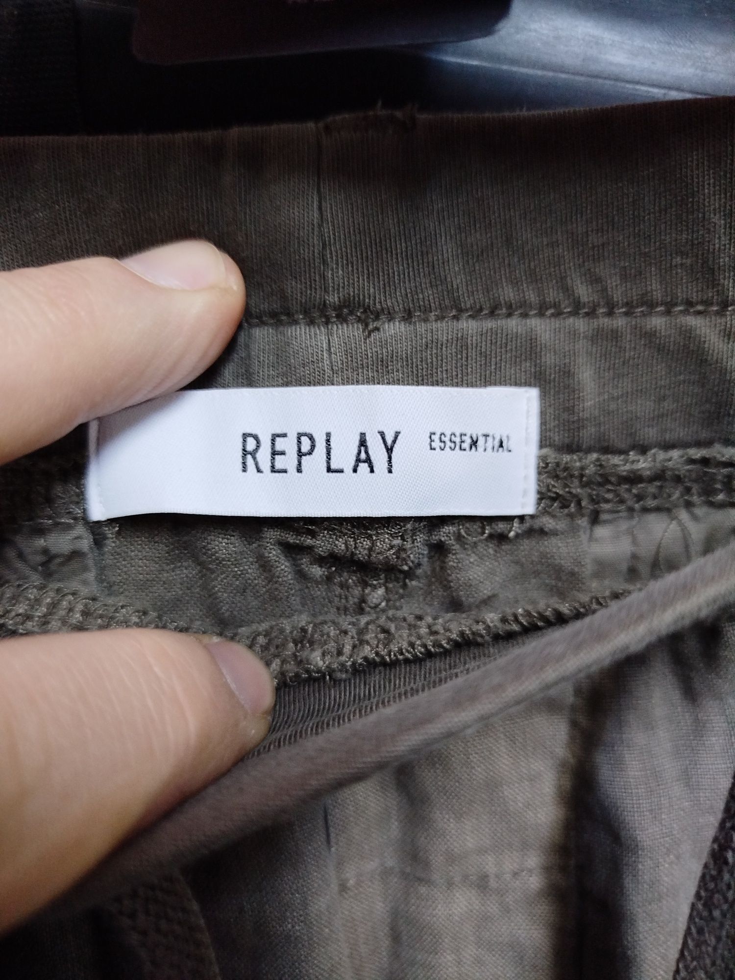 Оригинални ленени къси панталони REPLAY ESSENTIAL W32 W33 W38 нови мъж