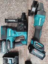 Makita set polizor , rotopercutor pe acumulatori