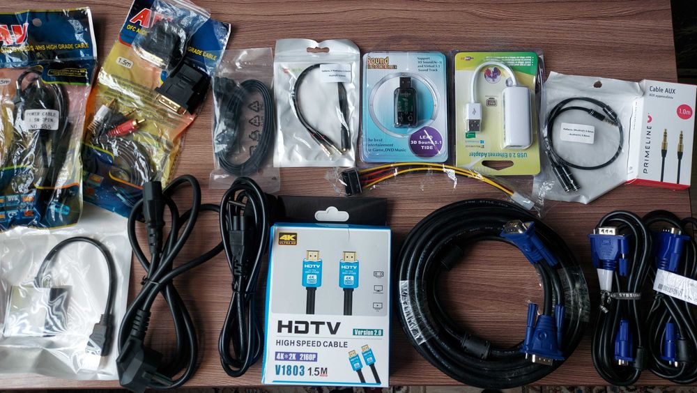 Переходники,кабели,термопаста,сата и другое,hdmi vga dvi d,лан