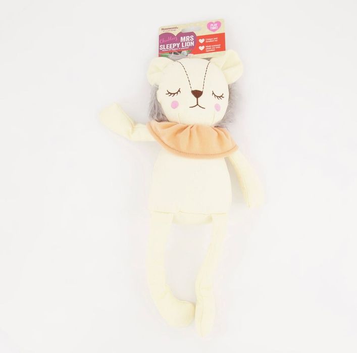 Rosewood Cream Mrs Sleepy Lion Pet Играчка за кученце