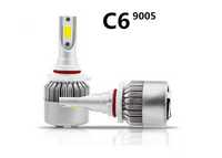 Set Kit Leduri Soclu 9005 Hb3 H10 C6 Becuri Led Cob Auto 3800 36W