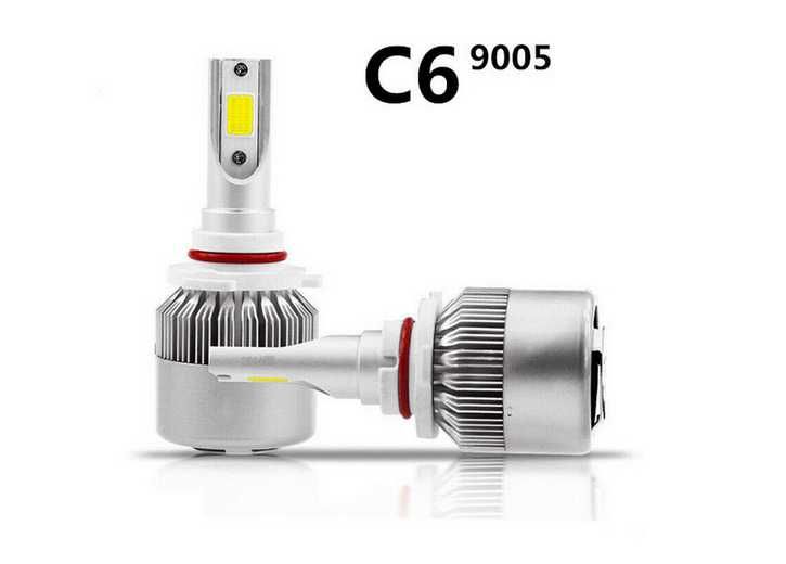 Set Kit Leduri Soclu 9005 Hb3 H10 C6 Becuri Led Cob Auto 3800 36W