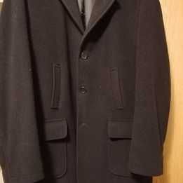 Palton stofa casmir negru 3/4 barbatesc marime 50-52