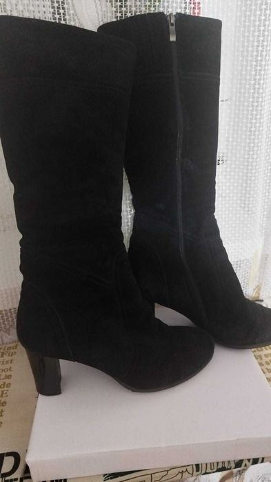 Сапоги зимние замша натуралка