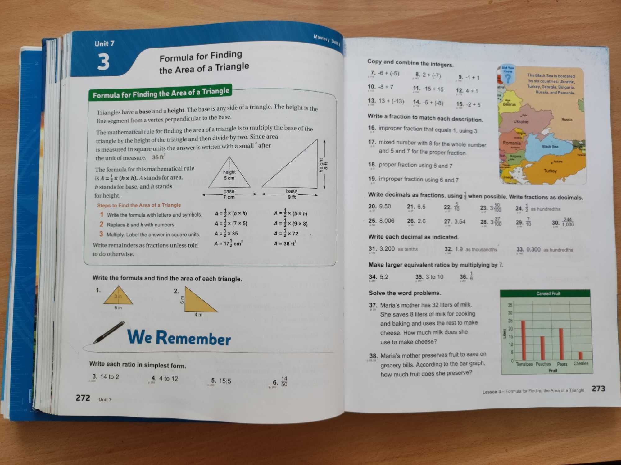 Manual carte culegere și răspunsuri matematica cl V in engleza CLA