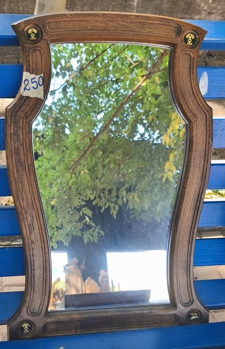 Oglinda vintage ramă lemn