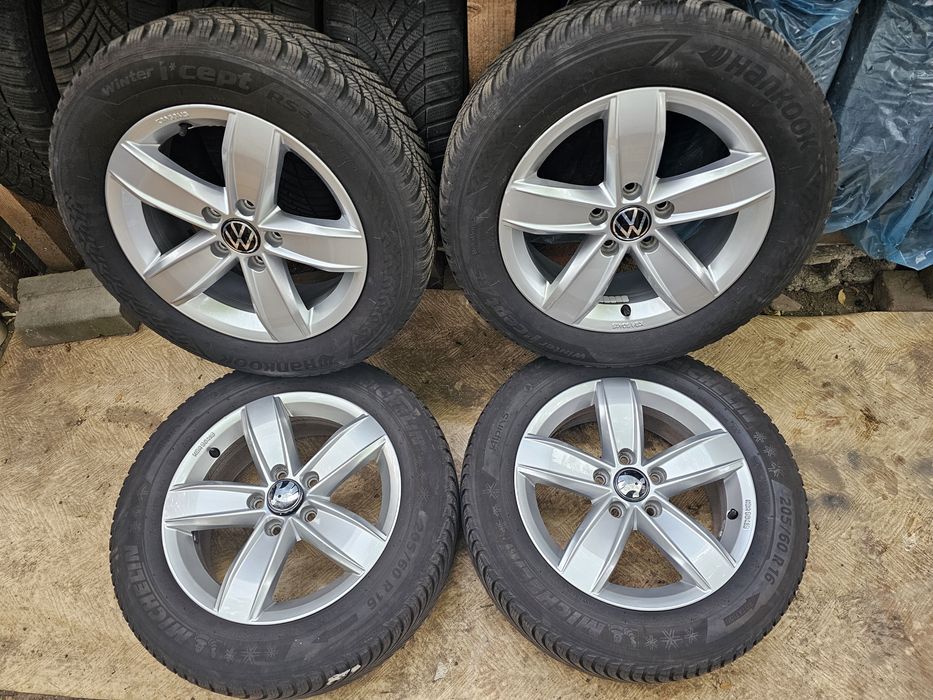 Jante aliaj 16" Skoda/Volkswagen/Seat cu anvelope iarna M+S 205/60/16