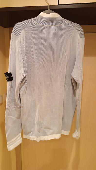 Stone island 2019 Iridescent Two Tone Waffle Knit Zipped Jumper