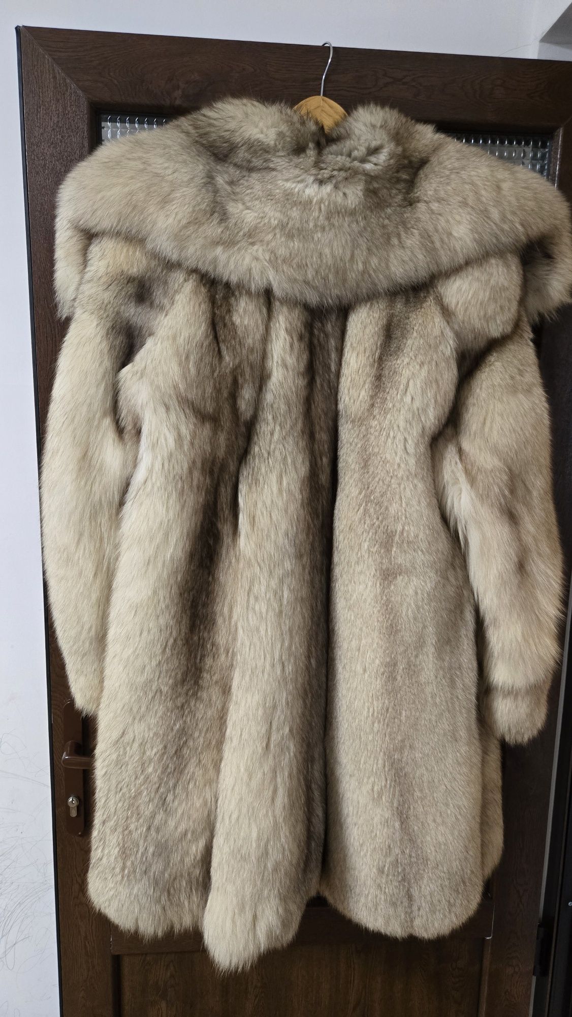 Haină de vulpe argitie naturală
