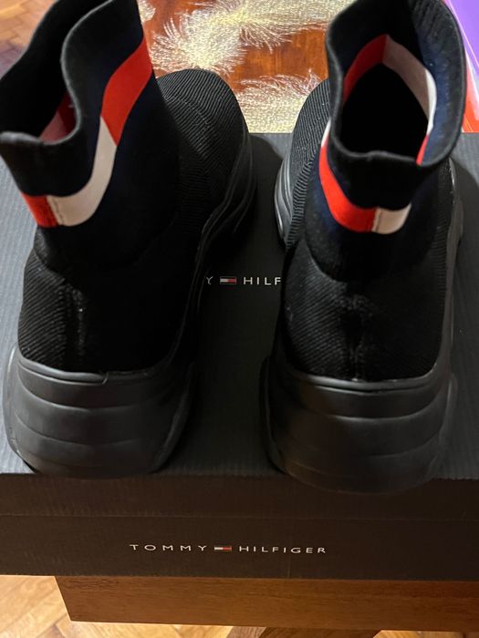 Ghete Tommy Hilfiger jeans, negre dama -fete originale
