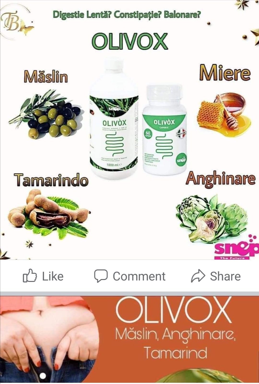 Olivox produs natural pentru detox si grasime abdominala