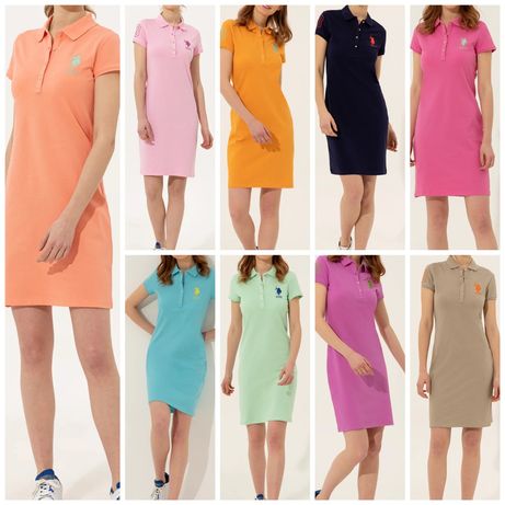 U.S. Polo Assn. 10 цвята,XS,S,M,L, XL Оригинални дамски рокли