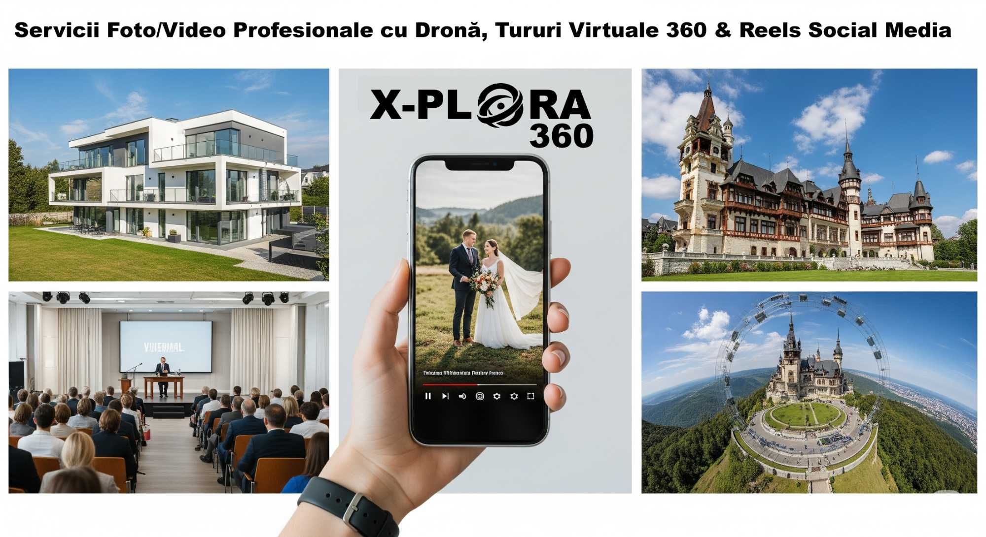 Servicii Foto/Video Pro Dronă, Tururi Virtuale 360 & Reels