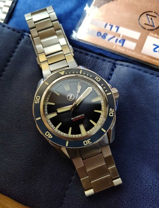 Zelos automatic 42mm Midnight blue, 300м дайвър, сапфир, керамика