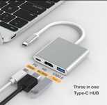 Adaptor Tip C HDMI USB 3in1 Macbook Laptop PC Telefon etc